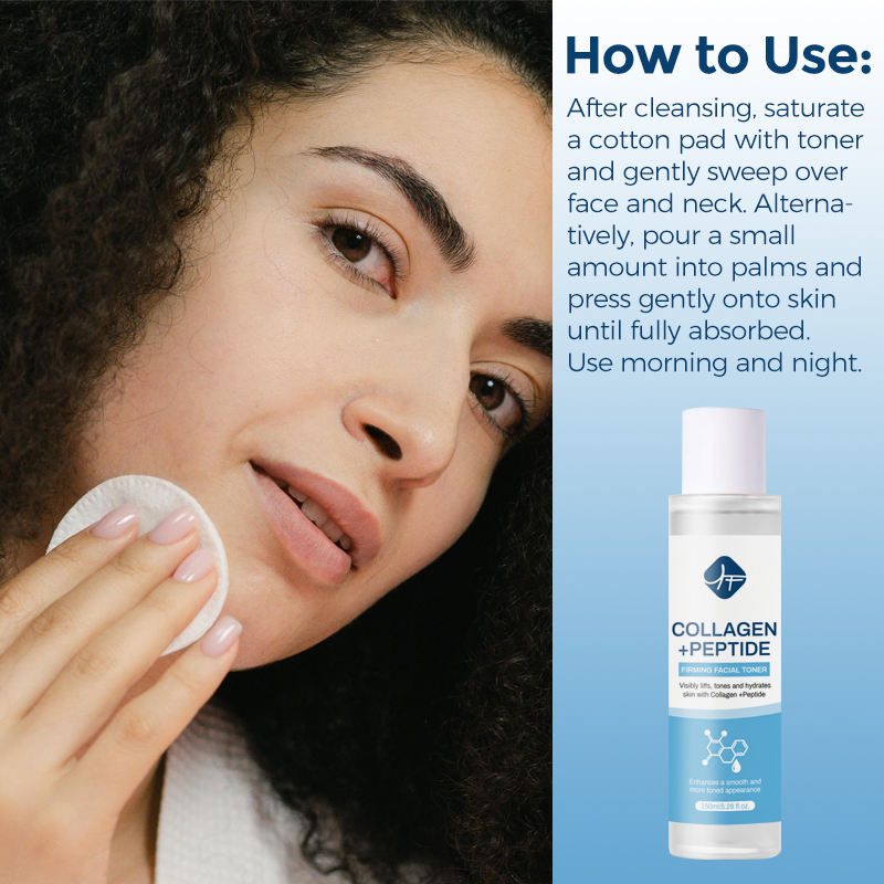 Natural Organic Collagen Peptides Firming Toner Refreshing Moisturizing Face Skin Toner